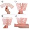YOZATIA Vine Cupcake Wrappers, 60PCS Lace Cupcake Liners for Regular Sized Cupcake (Pink)