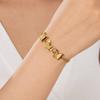 DIEYURO Golden Fashion Frosted Three-dimensional Butterfly Bracelet Lady Stainless Steel Waterproof Hand Chain Jewelry Gift