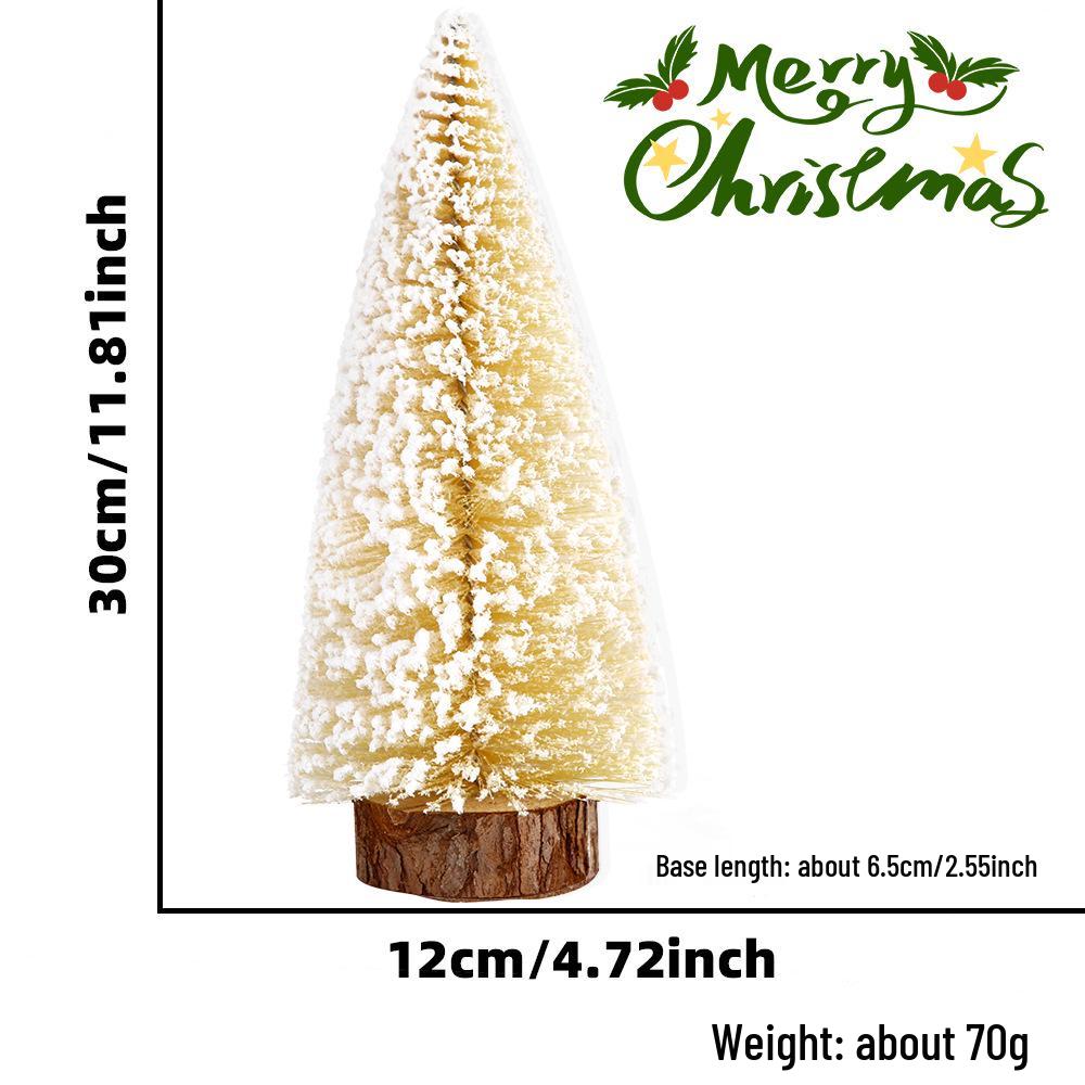 Mini Snow Spray Christmas Tree - Tabletop Holiday Decor Pine Cedar Ornament