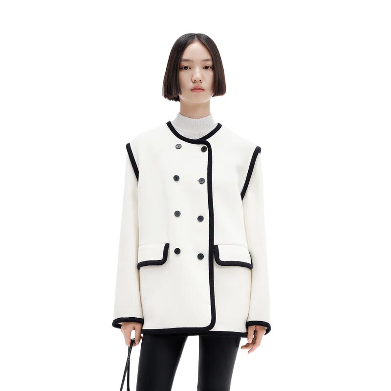 

MO&Co. Merino Wool Double-Breasted H-Line Coat S 160