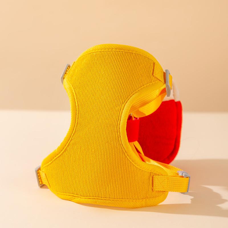 Pet self-backpack leash cute going out dog Bigbear Teddy small dog chest back anti-break free leash