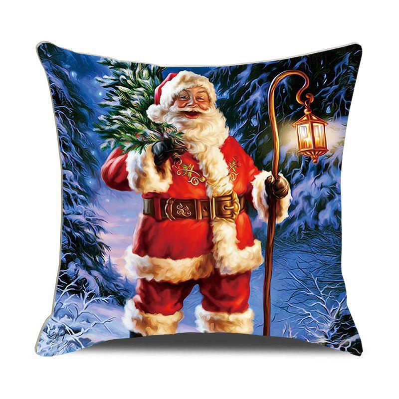 

Рождественская наволочка Санта-Клаус Снеговик наволочка диван автомобильная подушка украшение дома Новый год Рождественский подарок 40x40cm