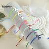 Charity Event Souvenirs 2 Pcs Breast Cancer Awareness Bracelets, Adjustable Braided String Sliding Knot Bracelet Bracelets with Ribbon Charm,