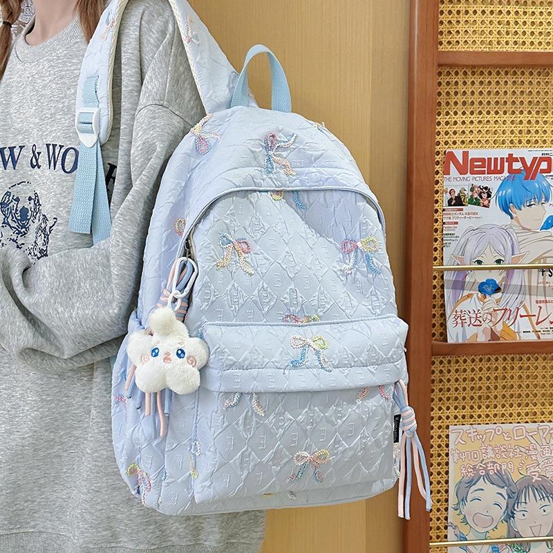 New Student Schoolbag Women's High-value Backpack Large-capacity Junior High School Water-proof Backpack Backpack