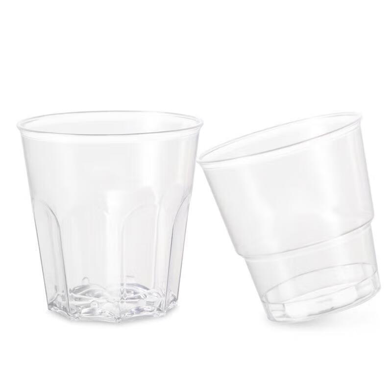 JINGRX Disposable Hard Transparent Plastic Cups