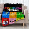 Rainbow Friends Theme Printed Blanket - Perfect for Couch, Bed, Travel & Outdoor Use | Machine Washable, Cozy & Durable.