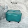 Four-Leaf Clover Upholstered Leather Stool for Living Room or Entranceway