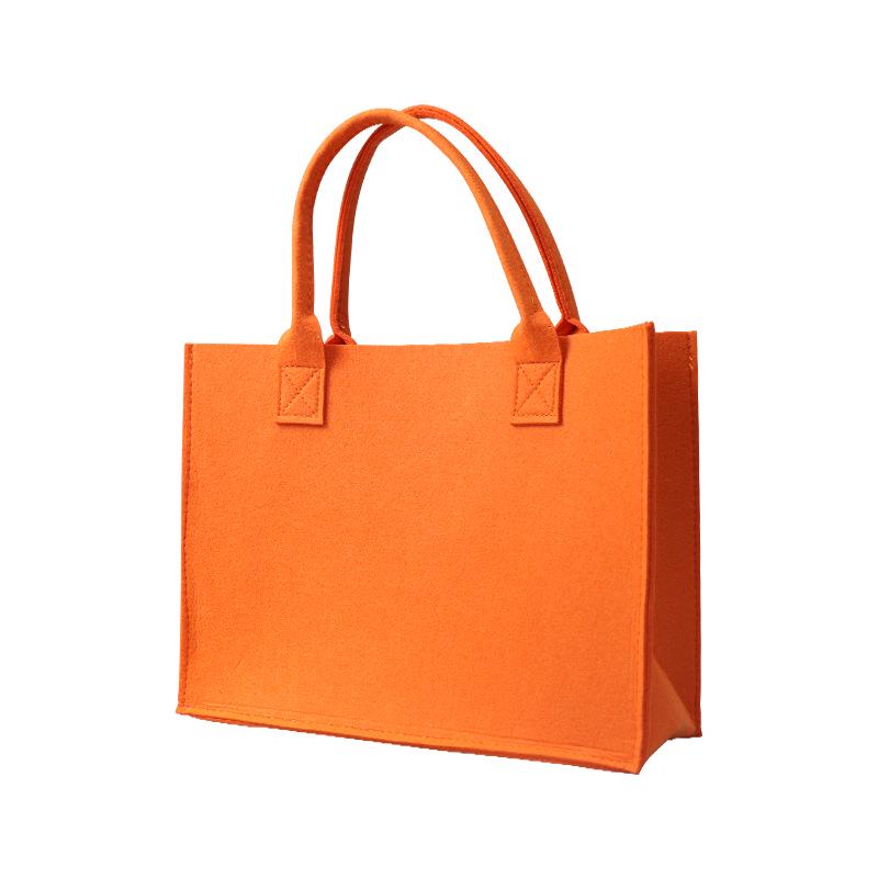 Stylish Color Block Felt Tote Bag - Large Capacity, Customizable for Gifts & Business