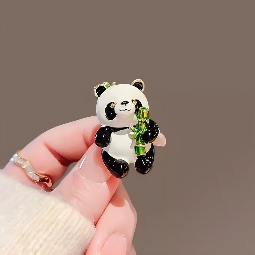 Chinese Style Red Panda Brooch Cute Male And Female Niche Pin High-End Brooch Rising Creative Gift Accessories