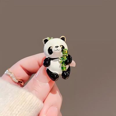 Chinese Style Red Panda Brooch Cute Male And Female Niche Pin High-End Brooch Rising Creative Gift Accessories