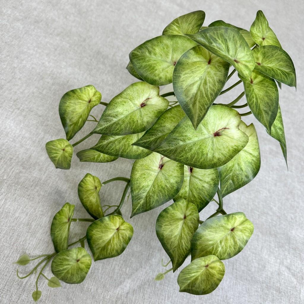 Artificial Silk Caladium Leaf Wall Hanging Vine Plant For Home Decor Wedding Props