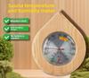 Wooden Sauna Thermometer Hygrometer 20-120℃ 10-100% Wall Mounted Temperature Humidity Gauge For Sauna Room Steam Room Bath House