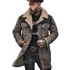 Men's 2026 Autumn/Winter Suede Patchwork Jacket with Multi-Pocket Zipper