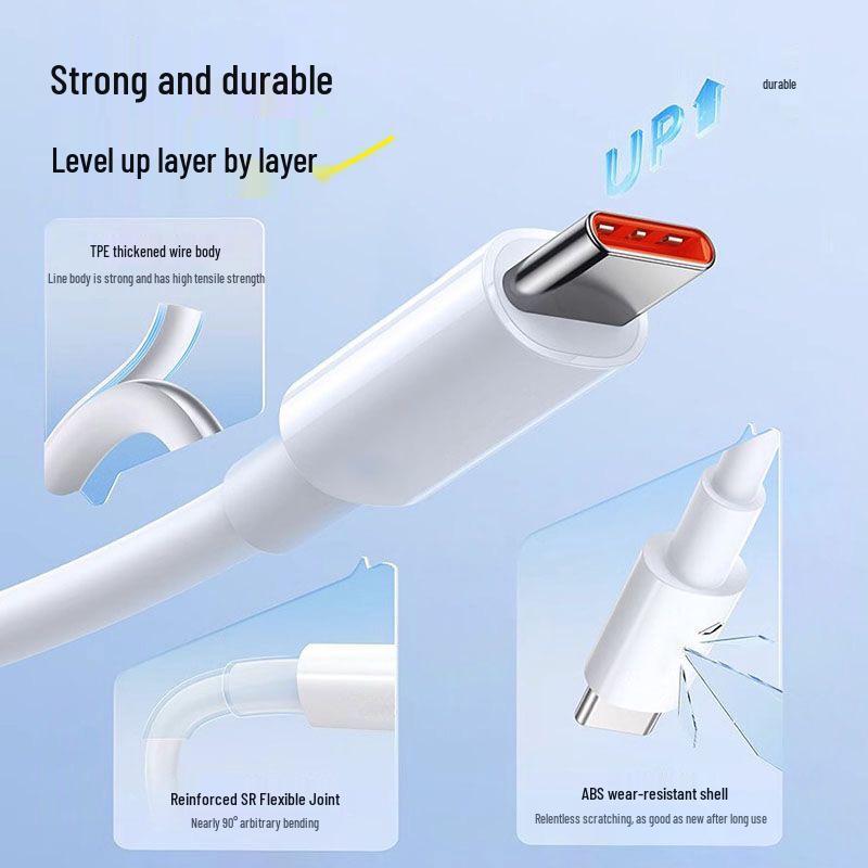 PD60W Super Flash Charge Dual Type-C Cable for Apple, Huawei, Honor, Samsung, iPad, Xiaomi.