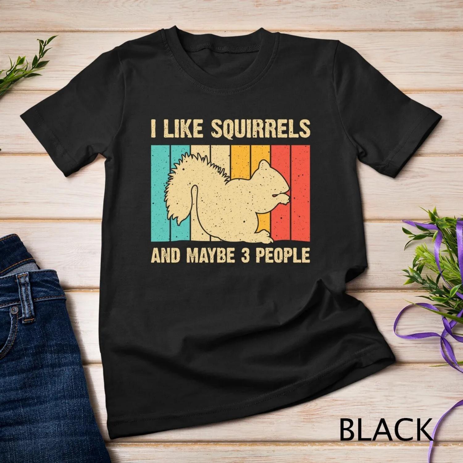 Funny Squirrel Design For Kids Pet Lovers T shirt S