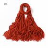 % rayon pleated solid color human cotton two-end beard bag headscarf female, new breathable soft scarf