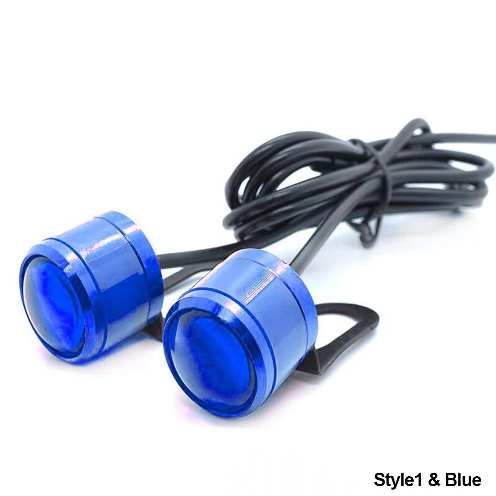 2PCS Motorcycle Strobe Led 5w led eagle eye flashing Light 7Colors With Brackets Daytime Running Lights For Spotlight DC12V