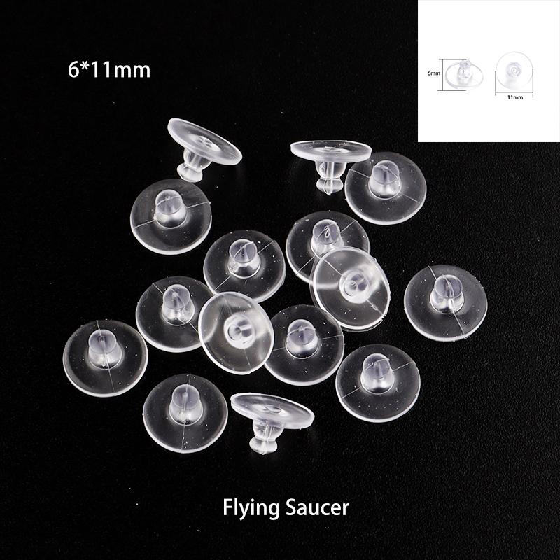 200-2000pcs/lot Clear Soft Silicone Rubber Ear Stopper Plugging Earring Back Ear Studs For DIY Earrings Jewelry Making Accessory