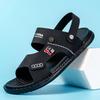 Leather sandals men's summer trend outdoor non-slip sandals driving casual slippers men's beach slippers