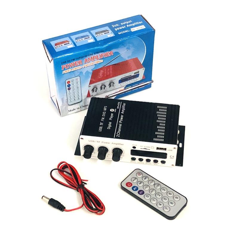 

12V Mini Bluetooth 5.0 Power Amplifier Music Playback AMP Stereo Audio Digital Amplifier For Car Home USB Card FM Music Player