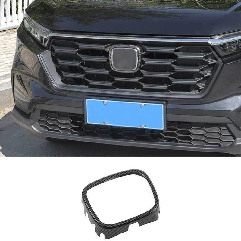 For Honda CRV CR-V 2023-2025 Carbon Fiber Front Emblem Badge Frame Trim 1PCS
