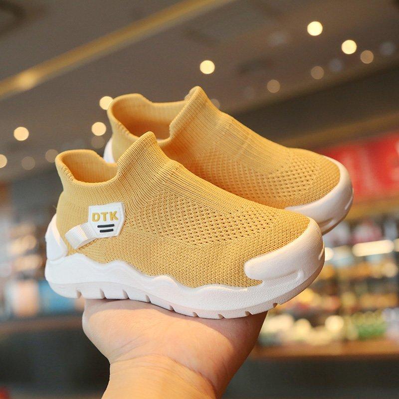 Summer Slip On Children Soft Sport High Top Walking Sock Shoes Kids Running White Breathable Sneakers For Baby Boy Girl