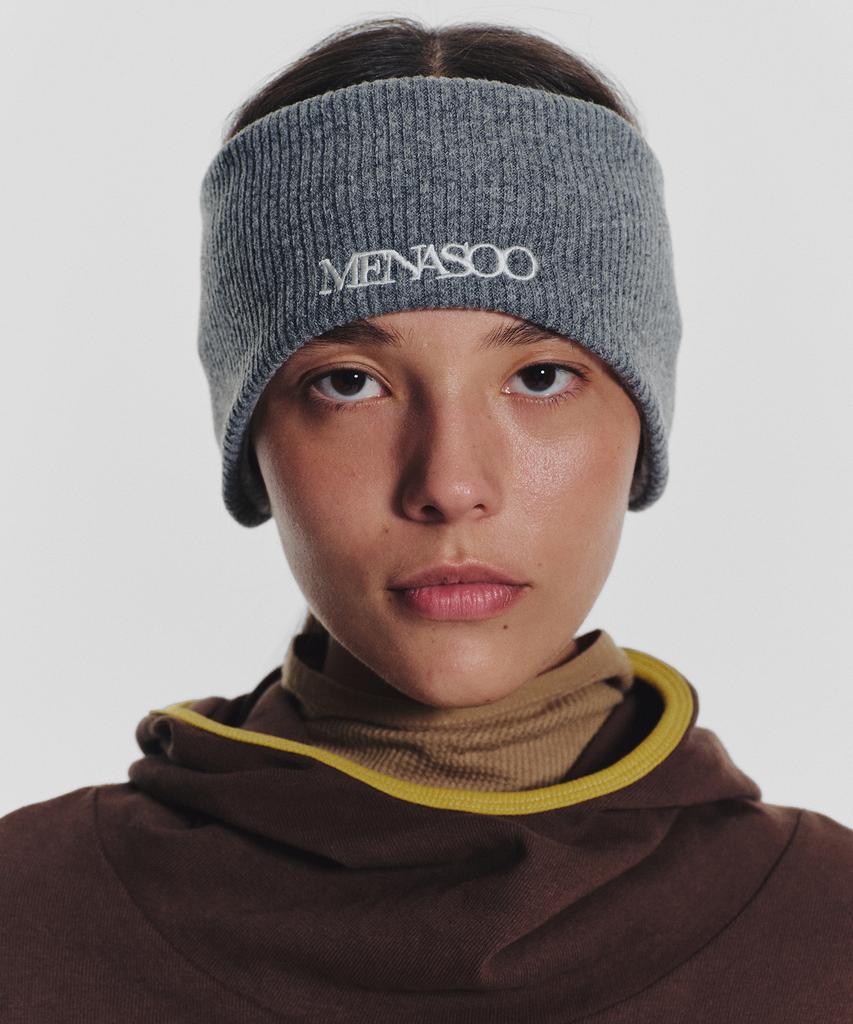 Menasoo Menasoo Reversible Wool Headband_Gray Melange