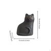Cement Cat Figurine Stone Concrete Statue Minimalist Sculpture for Desk, Bookshelf, Office Big