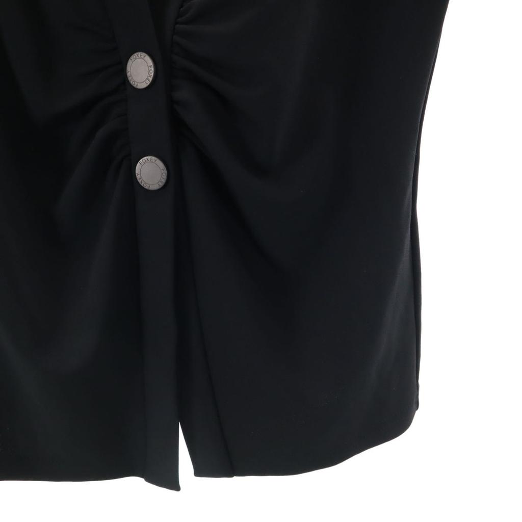 FOXEY NEW YORK made in Japan Langarm V-Ausschnitt Strickjacke 40 schwarz Damen Gebraucht