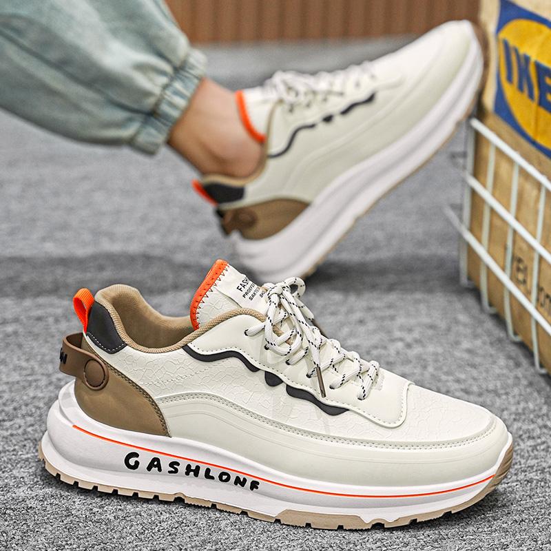 Autumn New Classic Men's Sneakers Thick Sole Increase Soft Sole Anti-slip Basketball Shoes Outdoor Casual Running Minimum Shoes