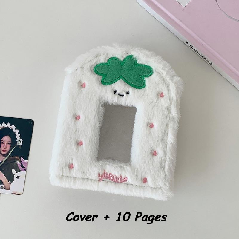 Cartoon Strawberry Photo Album for 3 Inch Kpop Anime Card Plush Kawaii Card Binder Photocard Sleeves Girls Collection Book 2026