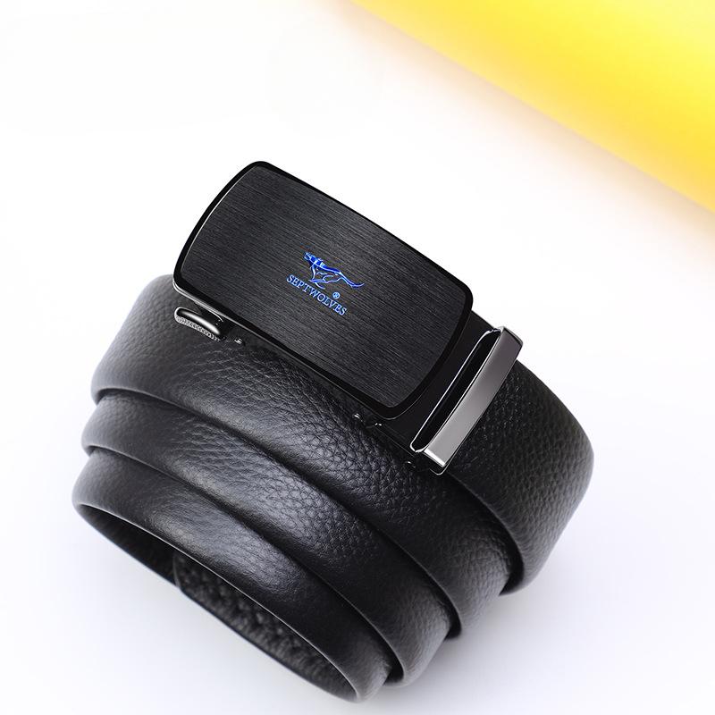 Belts for Men's High End Automatic Buckle Belt Head Layer Cowhide Belt Gift Belt New Style