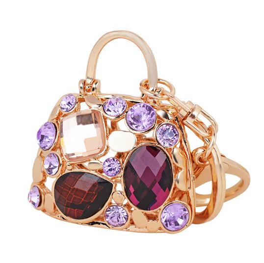 Chaveiro de Metal para Bolsa de Luxo Formato de Bolsa de Couro Feminino Charme de Alta Qualidade Decoração Suporta um Selo Bolsa de Couro Leopardo