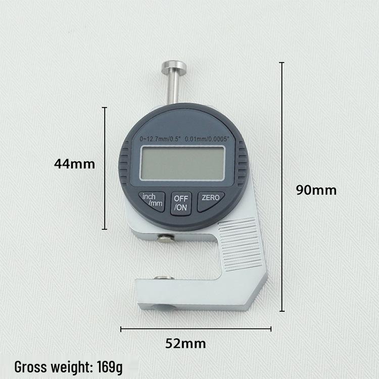 High-Precision Digital Thickness Gauge 0-10mm for Leather, Fabric, Paper