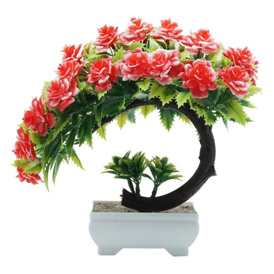 1Pc Artificial Flower Potted Bonsai Living Room Party Desktop Furniture Decor