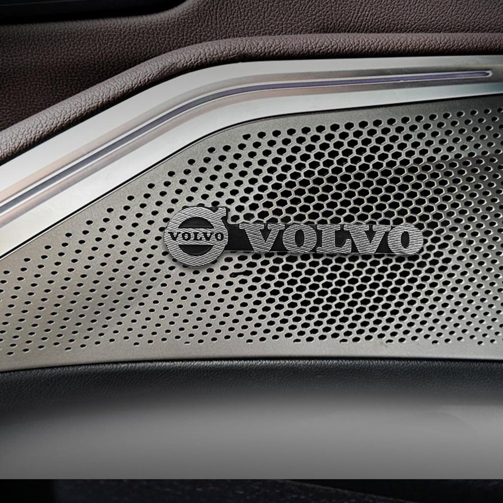 DEVENTORZ Volvo Car Horn Logo Sticker Car Logo Decoration Sticker Set of 5 3D