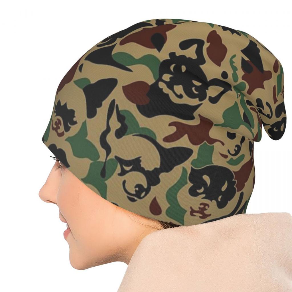 Cute Pet Chihuahua Camouflage Beanies Skullies Caps Merch Man New Arrival Beanies Hats
