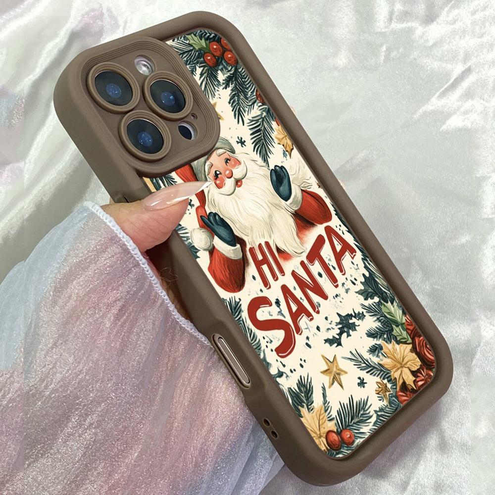 JT585 Xmas Christmas for iPhone 17 16 15 14 13 12 Pro Max Samsung S26 S25 Ultra A17 A07 A56 A16 A15 A14 A13 A06 A05 Xiaomi 15T Redmi 15c 14C Soft Case