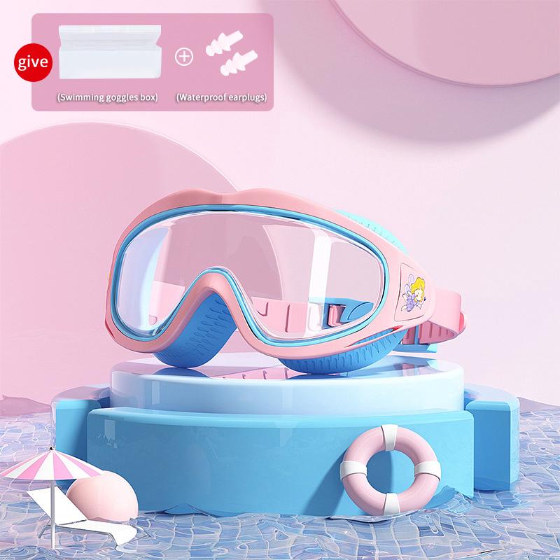 1Pcs Boys Girls Professional Diving Goggles Glasses Children Swimming Goggles Caps Waterproof Anti-fog Big Box