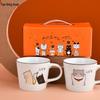 Tao Ding Xuan Cartoon Cat Ceramic Mug Set