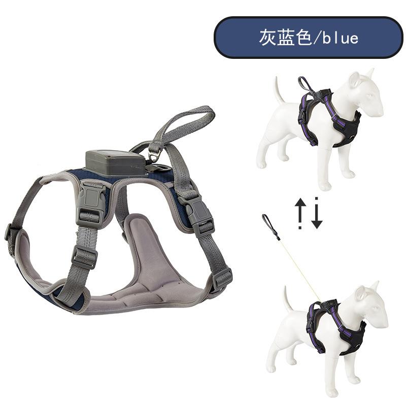 New explosion-proof retractable traction dog with pet chest strap integrated wear automatic traction rope pet vest