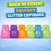 Squeezable Capybara Stress Relief Toy Glitter Capybara Sugar Stress Ball Soft Stretchy Relaxing Animal Pinch Fidget Toy