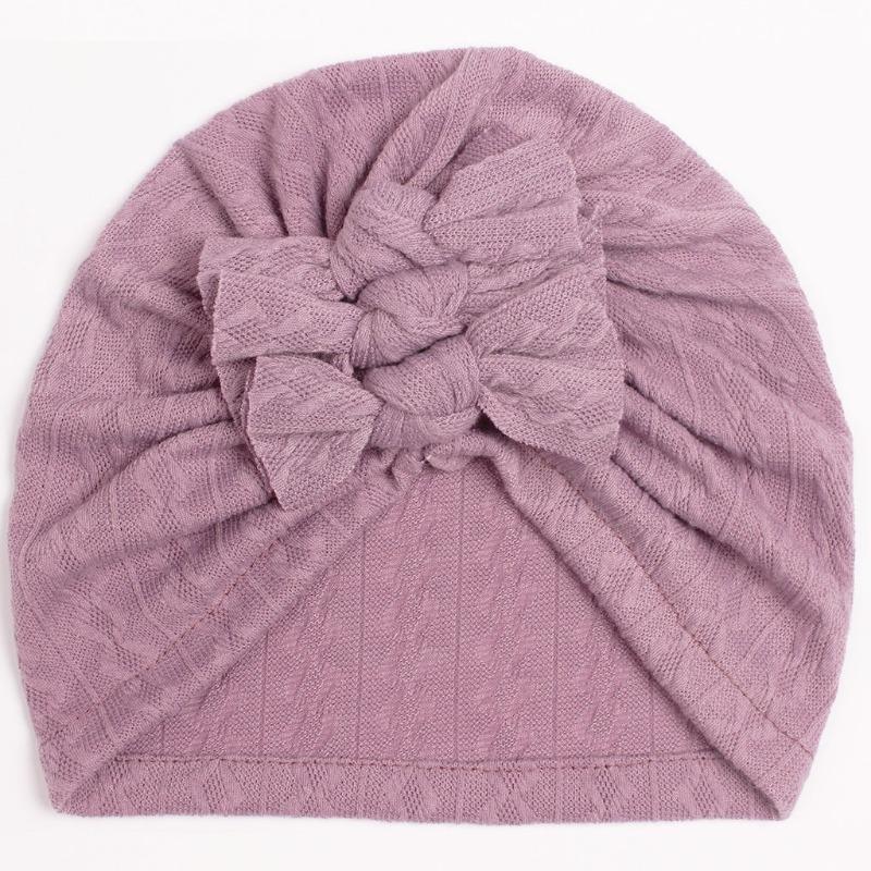 New Baby Bag Hat, Baby Solid Color Pattern Bow Hat, Children's Indian Hat