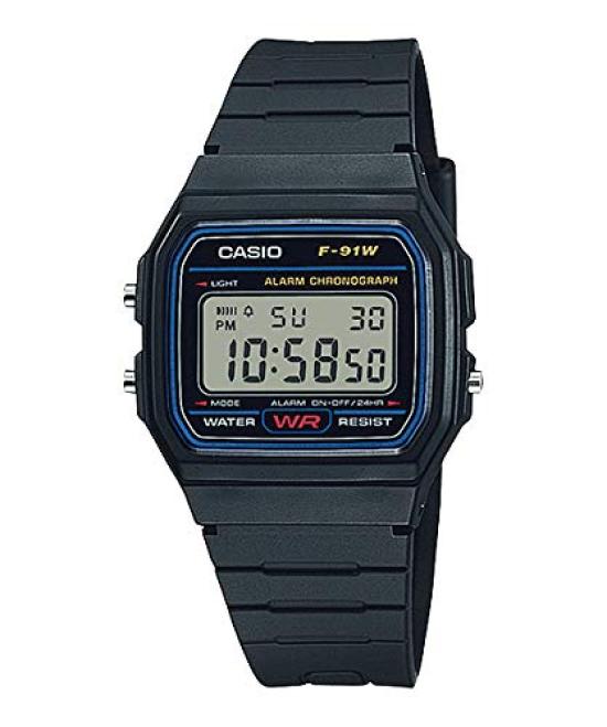 

CASIO Кварцевые часы F-91W-1 Унисекс Дешевые Casio Черные