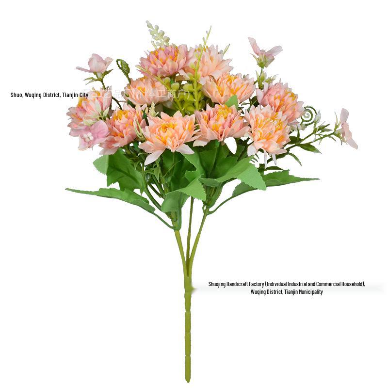 Korean Dragon Claw Chrysanthemum Artificial Bouquet for Party, Restaurant, Shop, or Desktop Decoration
