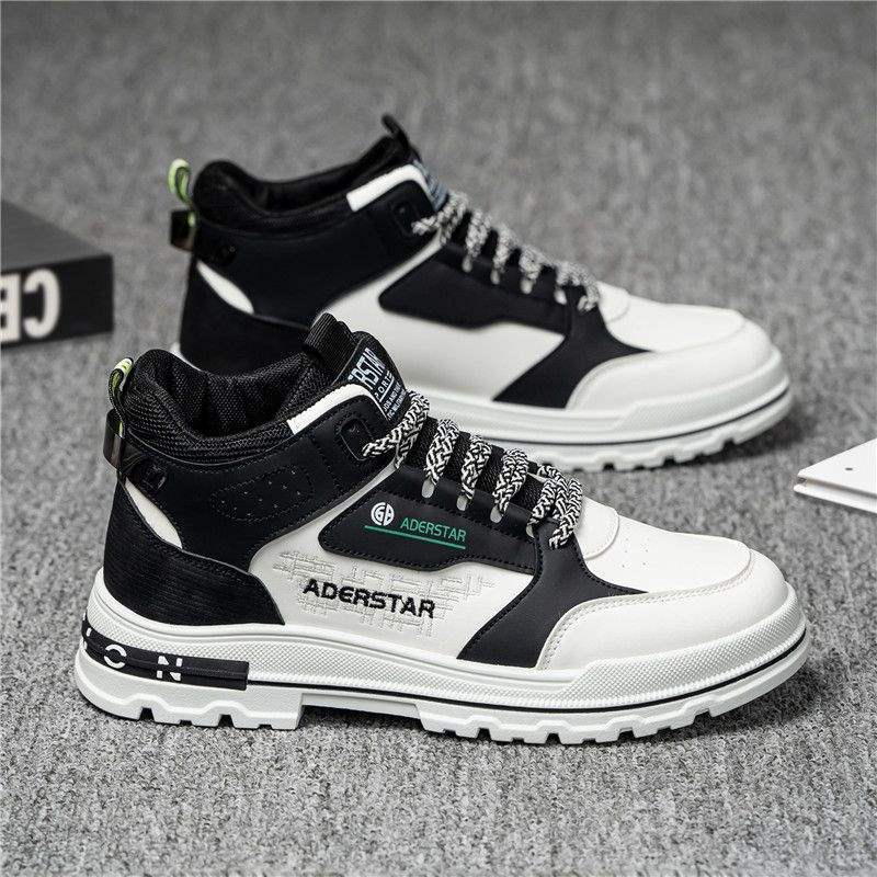 Canvas men's shoes autumn and winter 2025 new boys sports high-top skateboard shoes versatile retro casual winter trendy shoes