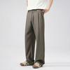 Fashion trendy brand anti-wrinkle drape straight pants men's daily commuting loose wide-leg casual long pants