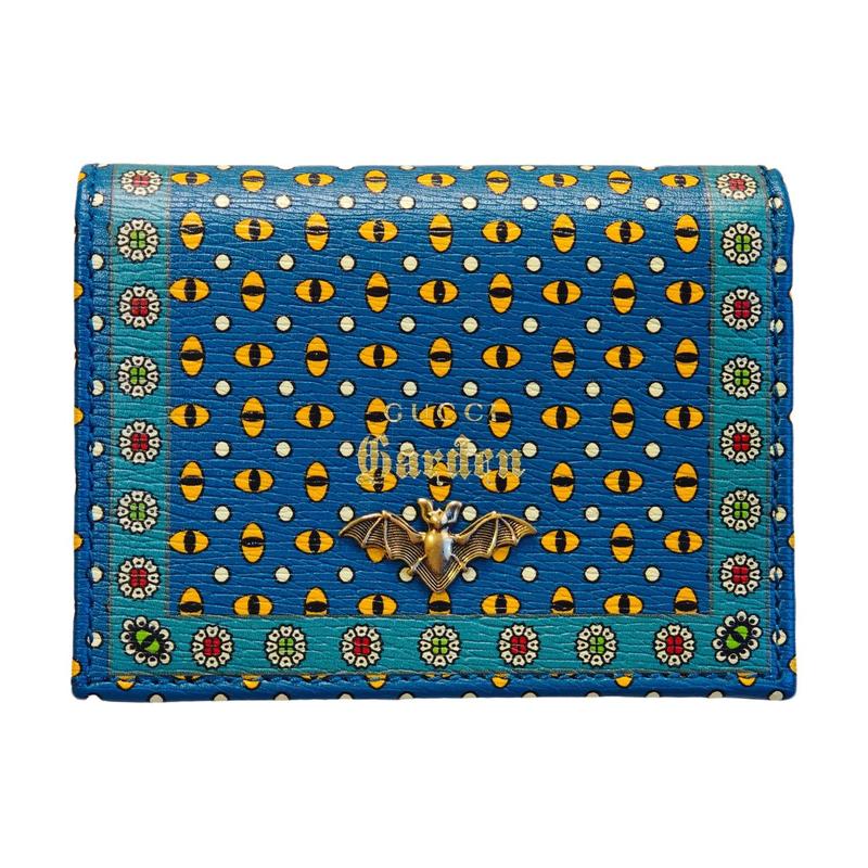 Gucci garden fox pattern leather wallet mini women's multicolor