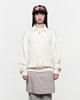 THEMUSEUMVISITOR Openwork Knit Full Zip Up (Ivory)