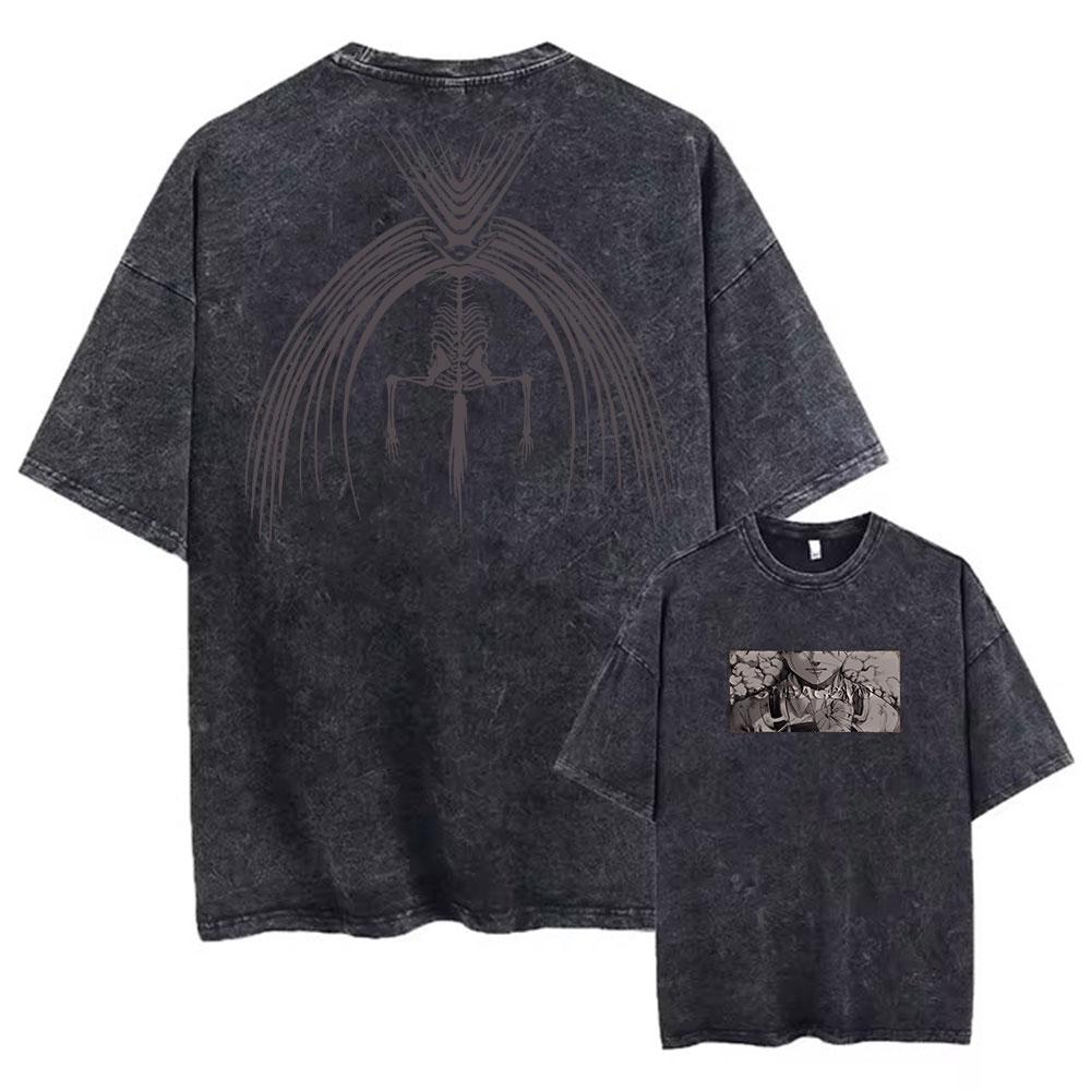 2025 Anime Attack on Titan Trička Vintage Prané Tričko Harajuku Oversize Bavlněné Tričko Bavlna Móda Streetwear Unisex Top